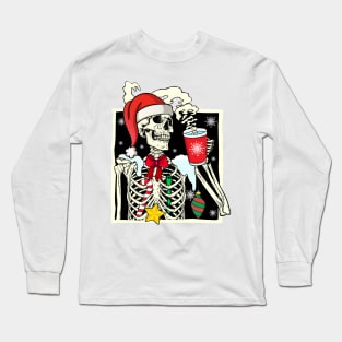 Skull Xmas Coffee Long Sleeve T-Shirt